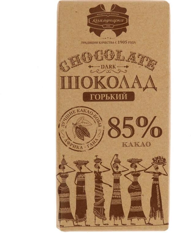 Шоколад КОММУНАРКА крафт горький 85%, 85г