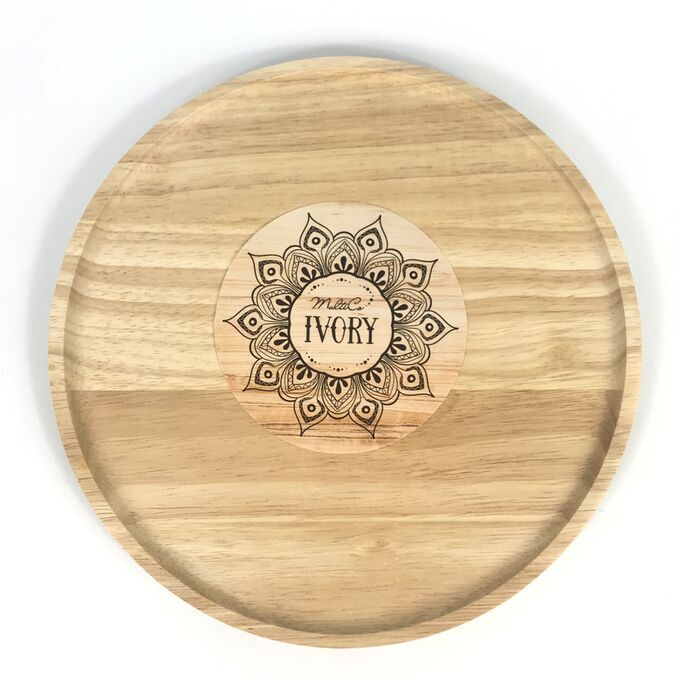 Товары для кухни Тарелка круглая, d 23 см, гевея, Ivory, MULTICO
