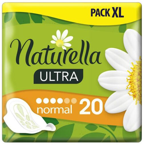 NATURELLA Ultra Женские гигиенические прокладки с крылышками Camomile Normal Duo 20шт