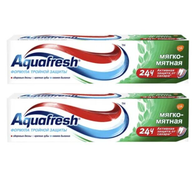 AQUAFRESH  Зубная паста мягко-мятная 50мл