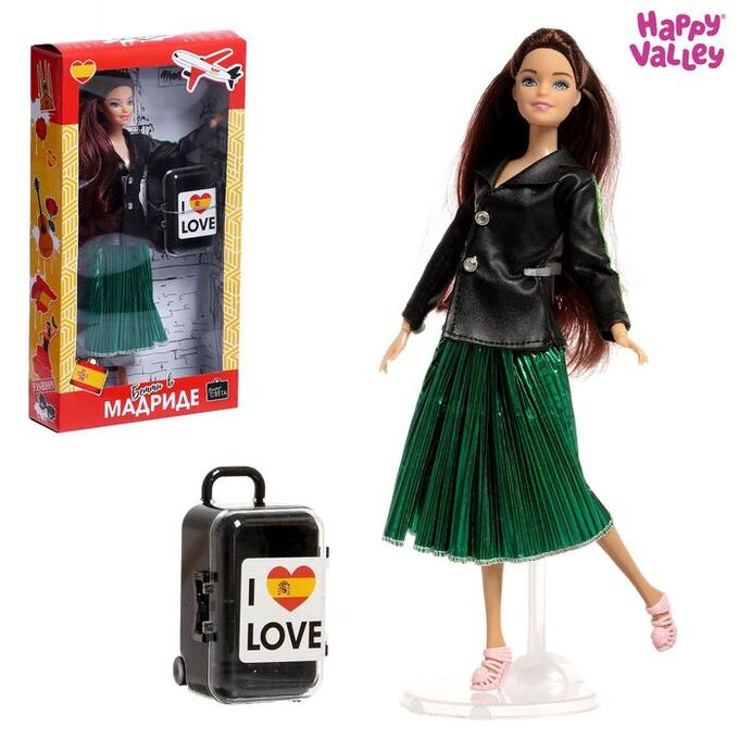 Happy Valley Кукла с чемоданом «Бэтти в Мадриде», серия Вокруг света