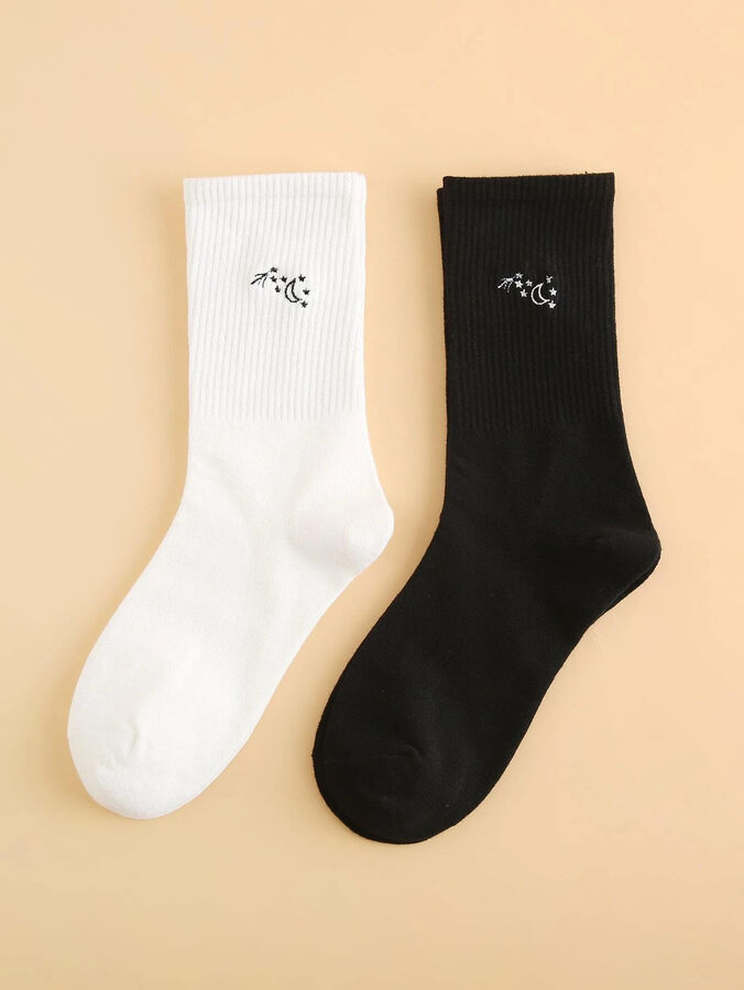 2 пары носки с вышивкой