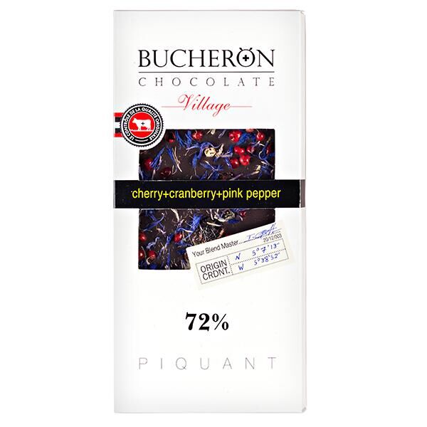 Шоколад BUCHERON VILLAGE 72% Вишня Клюква Розовый Перец 100 г