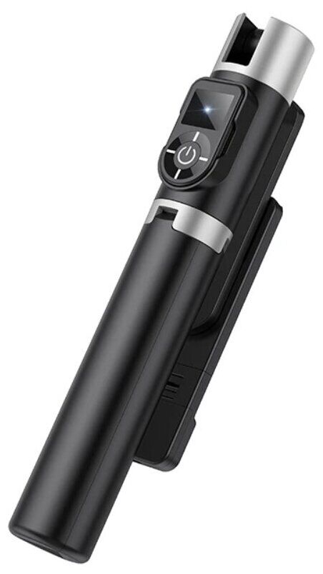 Монопод-штатив селфи палка для телефона с пультом Bluetooth Hoco K16 Treasure Aluminum - Черный