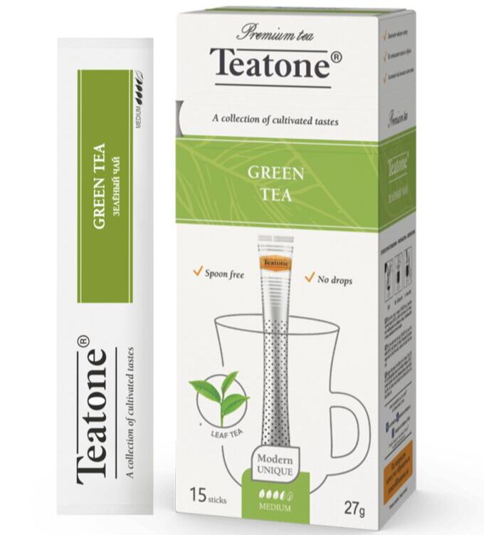 Зеленый чай (TEATONE, (15шт*1,8г)
