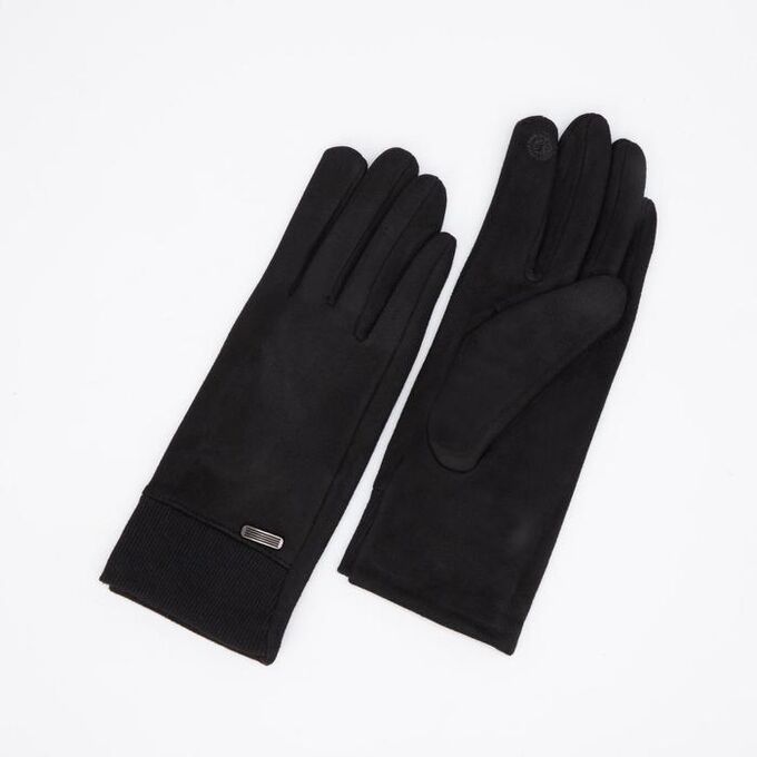 Перчатки женские, безразмерные, цвет чёрный 7357019