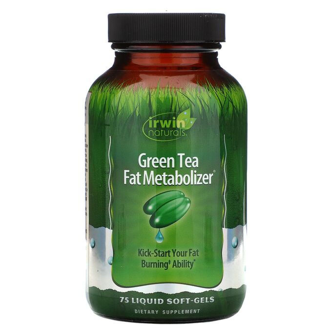 Irwin Naturals, Зеленый Чай, Метаболайзер Жиров 75 жидких гелевых капсул. 