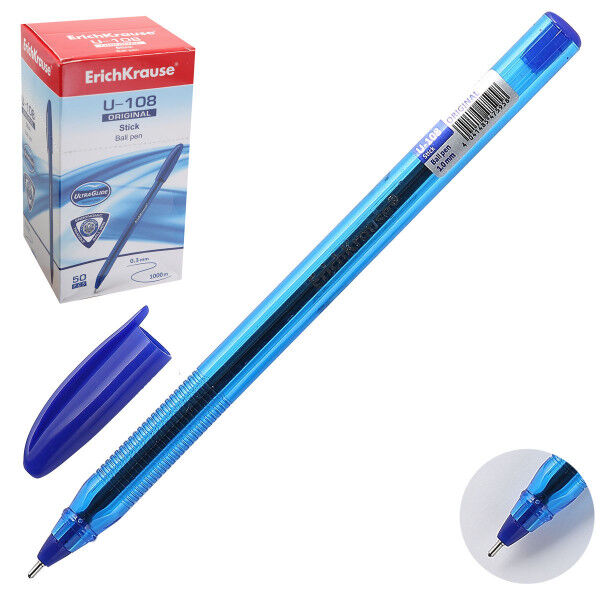 Ручка шарик &quot;ErichKrause U-108 Original Stick. Ultra Glide Tehnology&quot; 1.0мм синий 1/50 арт. ЕК-47595