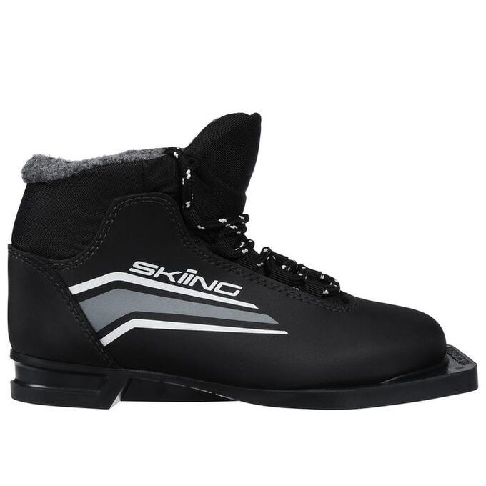 Ботинки лыжные TREK Skiing 1 NN75 ИК, цвет чёрный, лого серый, размер 35