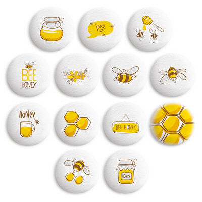 Сахарные медальоны &quot;Мёд и Пчёлы&quot;