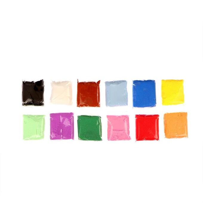Набор лёгкого прыгающего пластилина 12 цветов МИКС