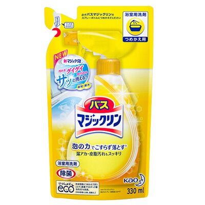 Kao Пенящееся моющее средство для ванной комнаты КAO &quot;Magiclean&quot; с ароматом лимона запасной блок 330 мл
