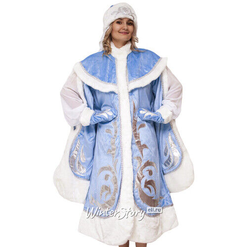Взрослый новогодний костюм Снегурочка Боярская, 44-48 размер (Бока С)