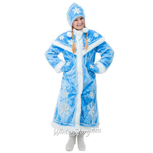 Взрослый новогодний костюм Снегурочка Люкс, 44-50 размер (Бока С)