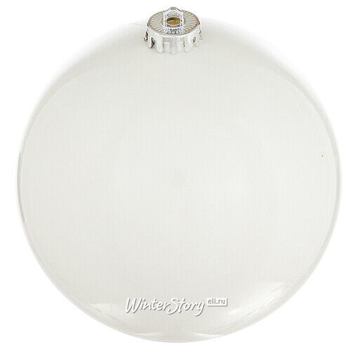 Пластиковый шар 15 см белый глянцевый, Winter Decoration (Winter Decoration)