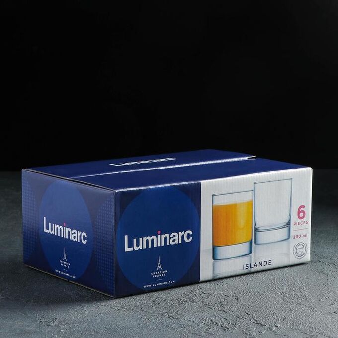 LUMINARC Набор стаканов низких Island, 300 мл, 6 шт