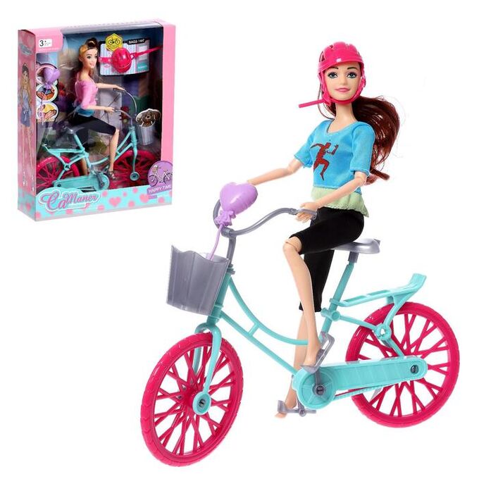 Кукла-модель шарнирная «Карина на вело прогулке» с аксессуарами, МИКС