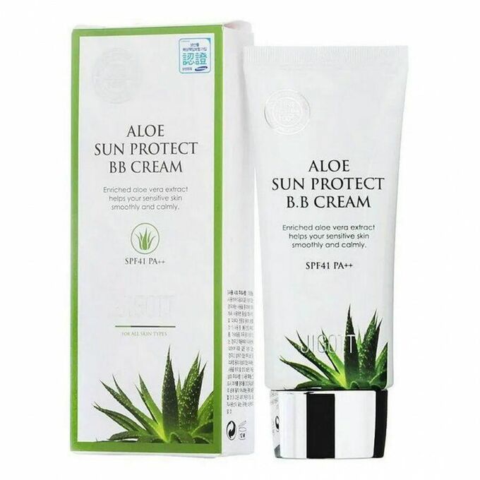 Jigott ВВ крем с экстрактом алоэ Aloe Sun Protect BB Cream SPF41 PA++, 50 мл