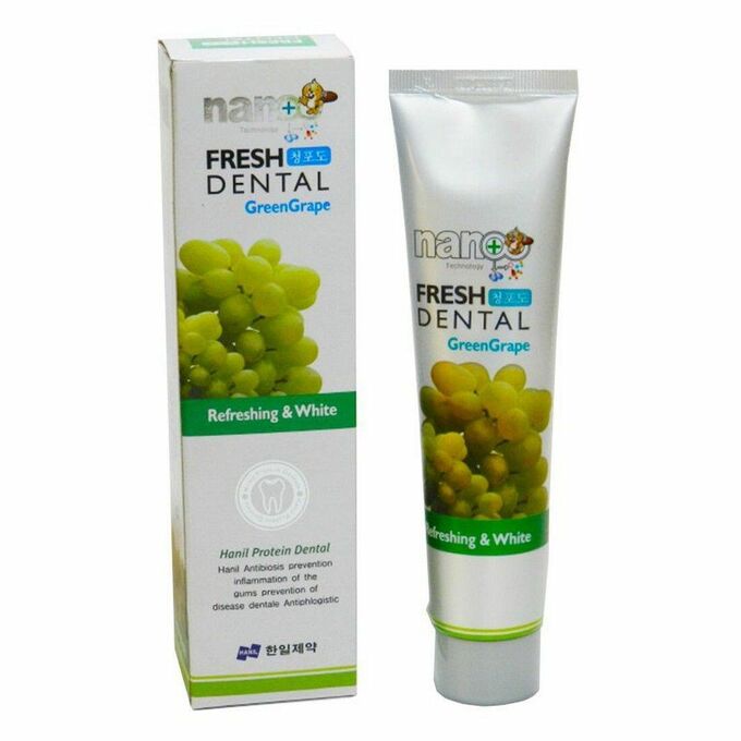 Hanil Зубная паста c экстрактом зеленого винограда Nano Fresh Dental Green Grape Toothpaste, 160 мл