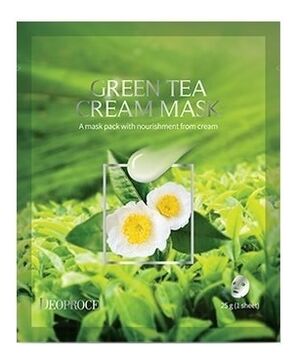 DEOPROCE GREEN TEA MASK 25g*5ea Тканевая маска с зелёным чаем 25г*5шт