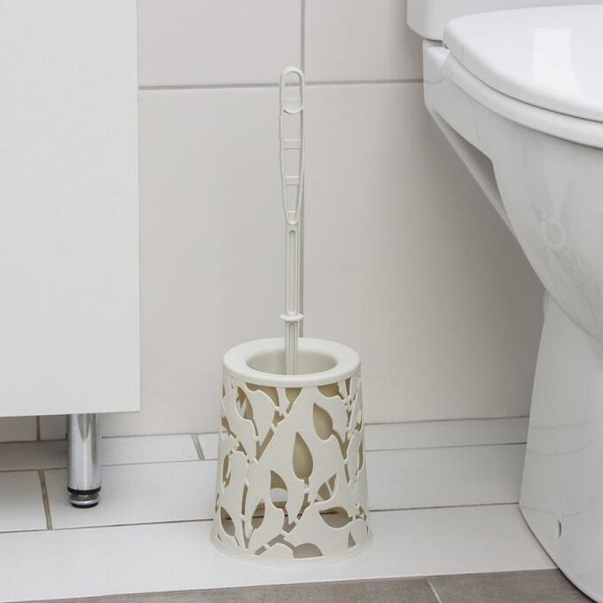 IDEA Ёршик для туалета «Флора», 14x41x41 см, цвет белый