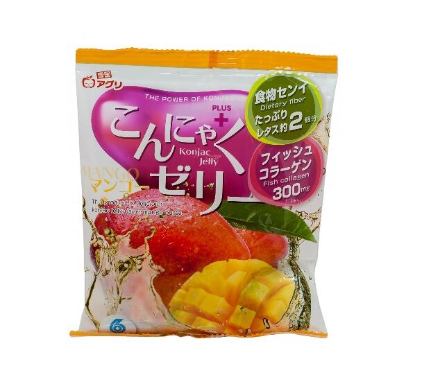 Желе “Yukiguni Aguri” порционное Конняку со вкусом манго (6шт х18г), 108г