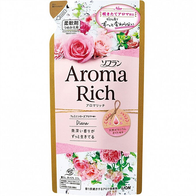 Lion Кондиционер для белья - с богатым ароматом  Aroma Rich Diana - Диана (мягкая упаковка) 400мл