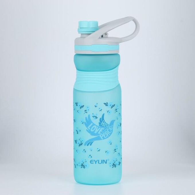 Бутылка для воды 700 мл, на подвесе, 8х25 см, голубой 5149708