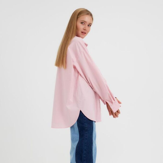 Рубашка женская MINAKU: Casual Collection цвет розовый