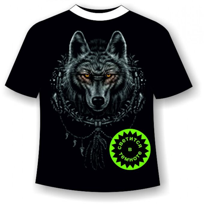 Мир Маек Подростковая футболка Волк ловец снов 658
