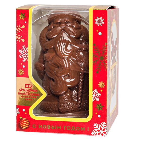 БЕЗ БРЕНДА Изделие из кондитерской глазури &#039;Дед мороз&#039; в коробке 100 г 1/12