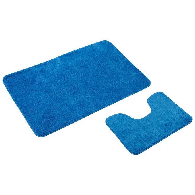 Набор ковриков для ванной и туалета &quot;Duet&quot; 2 шт, цвет - голубой