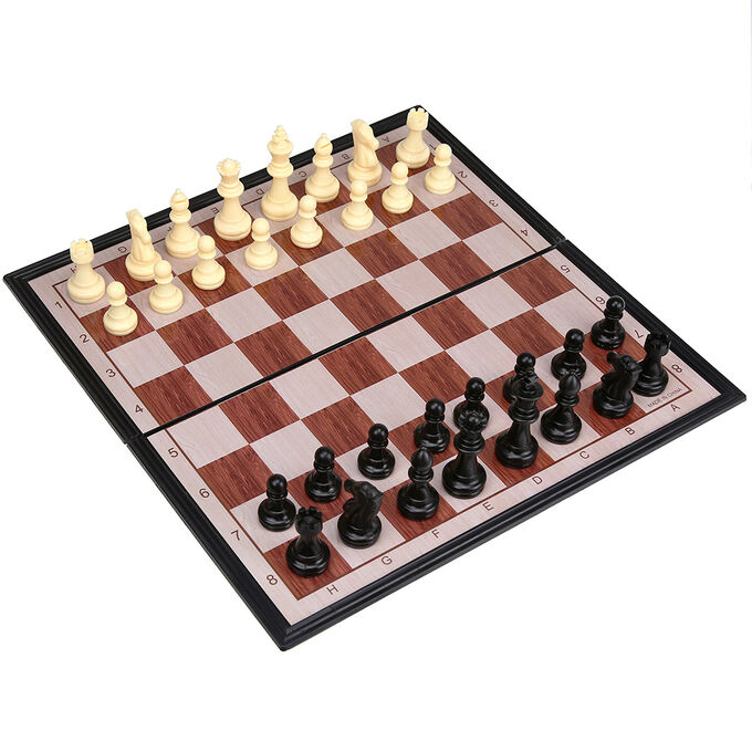 ТД Петровский Шахматы: доска магнитная, пластиковая 27х27х2,4см, фигуры пластиковые с магнитом, в коробке (Китай)
