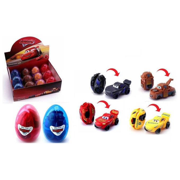 НДПЛЕЙ Яйца-трансформеры «Тачки» с маркировкой Disney/Pixar в ассортименте