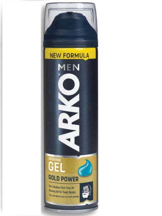 ARKO Гель для бритья АRКО GOLD POWER 200мл для жесткой щетины