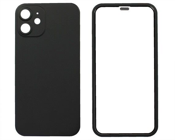 Защита 360 iPhone 12 mini черная (защитное стекло+задняя крышка)