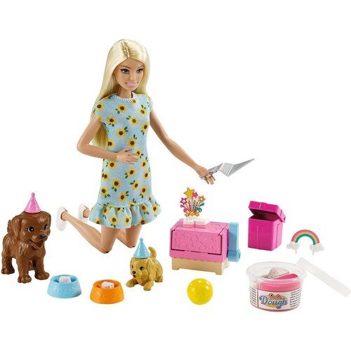Набор Barbie (Барби) Кукла и щенки , аксесс. для щенков,32*23*6 см