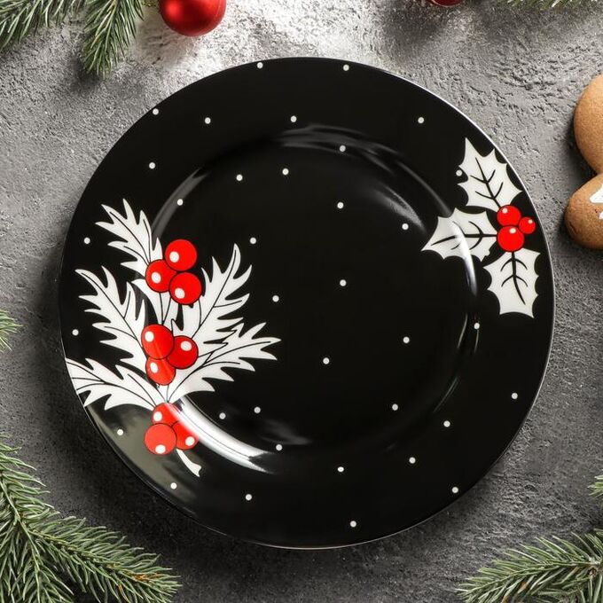 Тарелка десертная Magistro «Новый год. Зимняя сказка», d=20,5 см