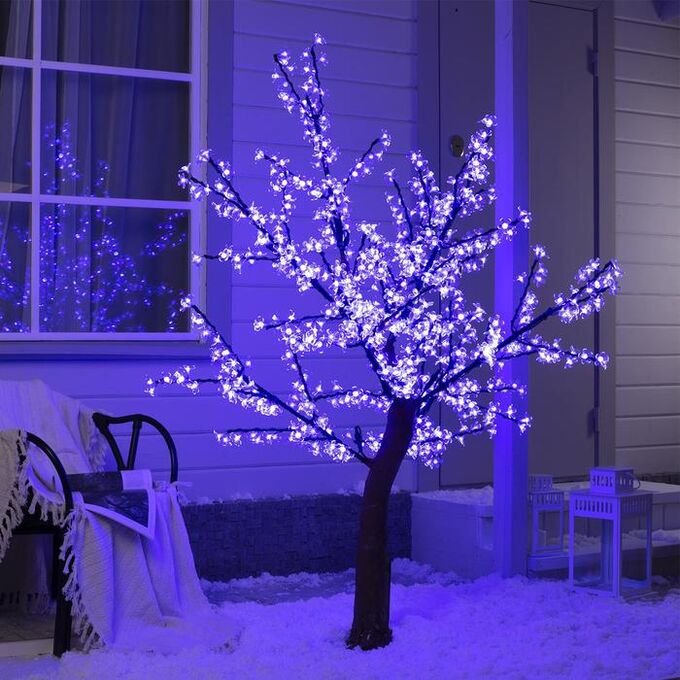 Luazon Lighting Светодиодное дерево «Сакура» 1.8 м, 768 LED, постоянное свечение, 220 В, свечение мульти (RGB)