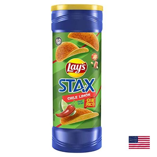 Lay's Lays Stax Chile Limon155.9g - Лэйс Стакс Чили лайм в тубе