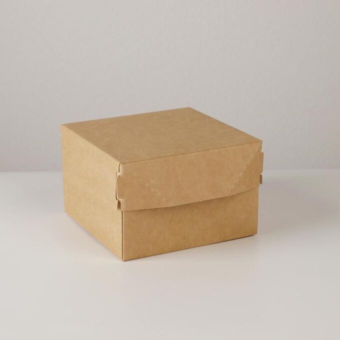 Дарите Счастье Коробка подарочная складная крафтовая, упаковка, 12 х 8 х 12 см
