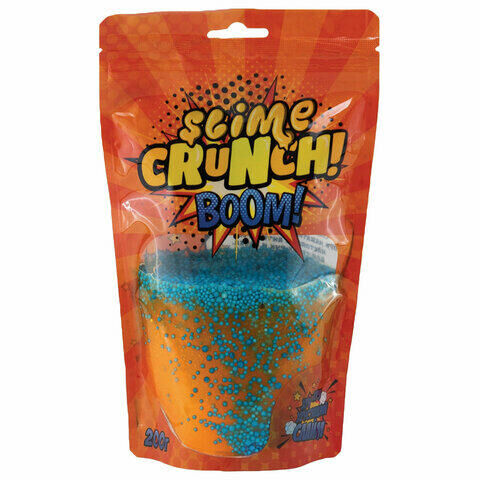 Слайм (лизун) &quot;Crunch Slime. Boom&quot;, с ароматом апельсина, 200 г, ВОЛШЕБНЫЙ МИР, S130-26