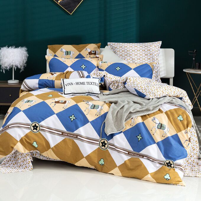 Viva home textile Комплект постельного белья Делюкс Сатин L408