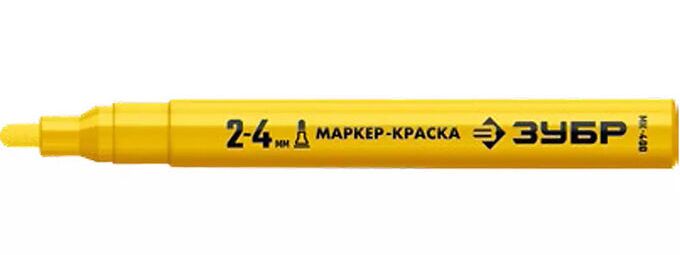 Маркер-краска ЗУБР профессионал МК-400. Краска MK. Купить маркер с краской желтый. Маркер- краска желтый Политех.
