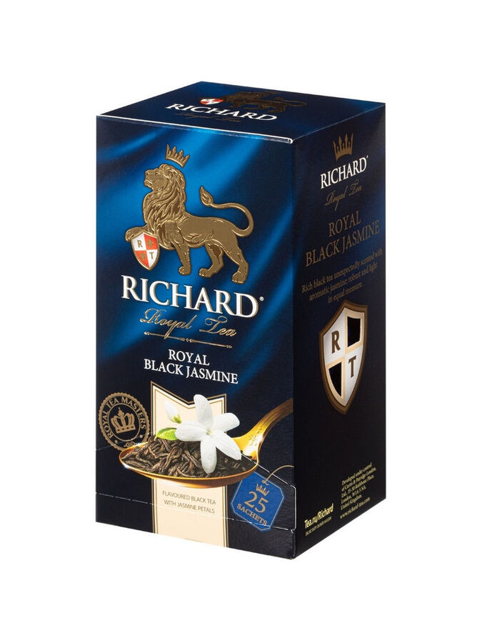 Чай RICHARD &#039;ROYAL BLACK JASMINE&#039; 25 пакетиков 1 уп.х 12 шт.