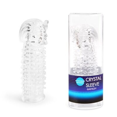 Erowoman Насадка закрытая CRYSTAL SLEEVE ФАРАОН L 135 мм D 22 мм