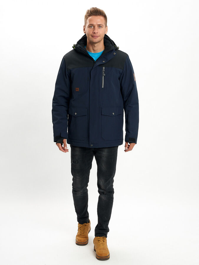MTFORCE Молодежная зимняя куртка мужская темно-синего цвета 2155TS