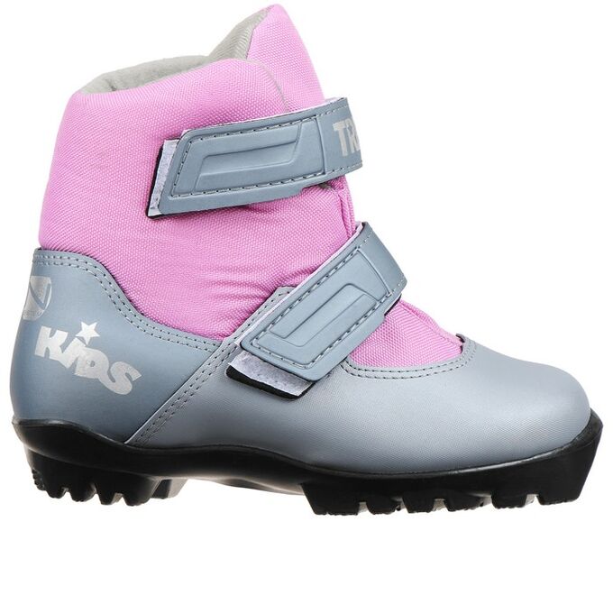 Ботинки лыжные TREK Kids NNN ИК, цвет металлик, лого серебро, размер 38