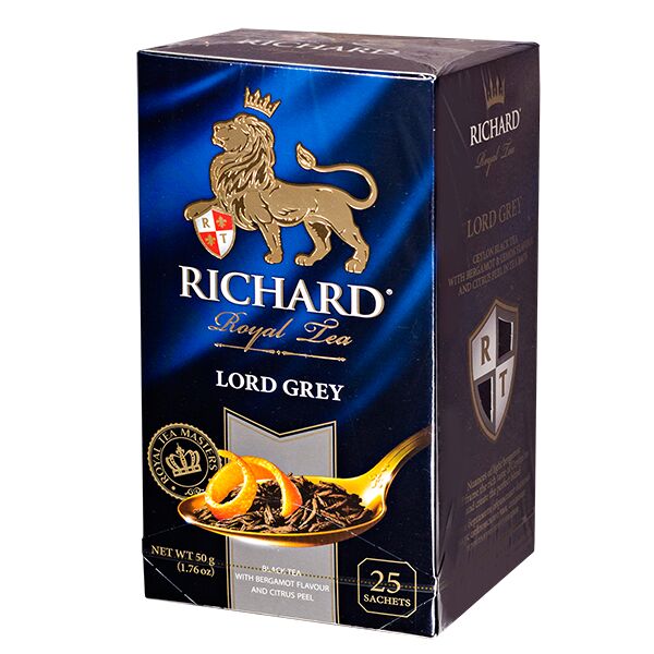 Чай RICHARD &#039;LORD GREY&#039; 25 пакетиков 1 уп.х 12 шт.