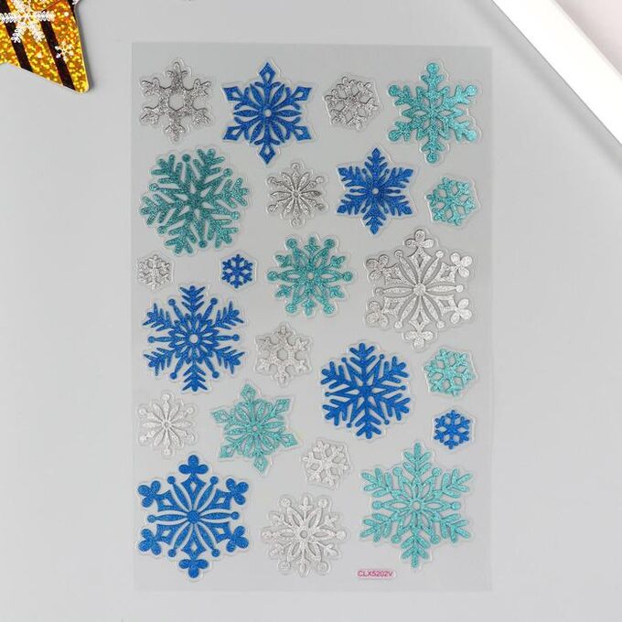 Декоративная наклейки Room Decor &quot;Снежинки - мини&quot;  14х12 см